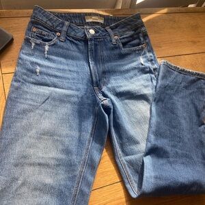 Maurice’s brand, blue, straight leg, jeans, size 4 regular